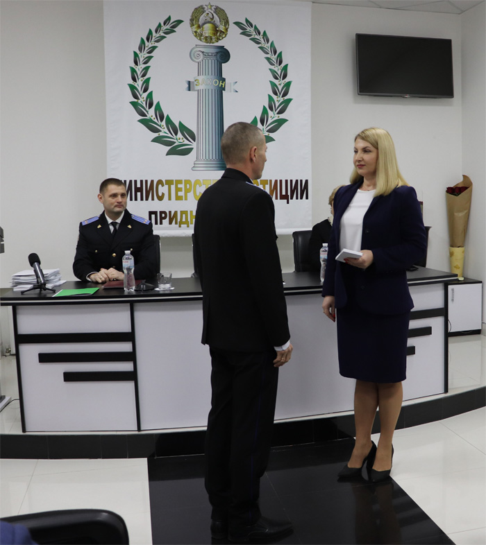 Торжественное мероприятие, посвященное 20-ой годовщине образования Государственной службы судебных исполнителей прошло сегодня в Министерстве юстиции Приднестровской Молдавской Республики
